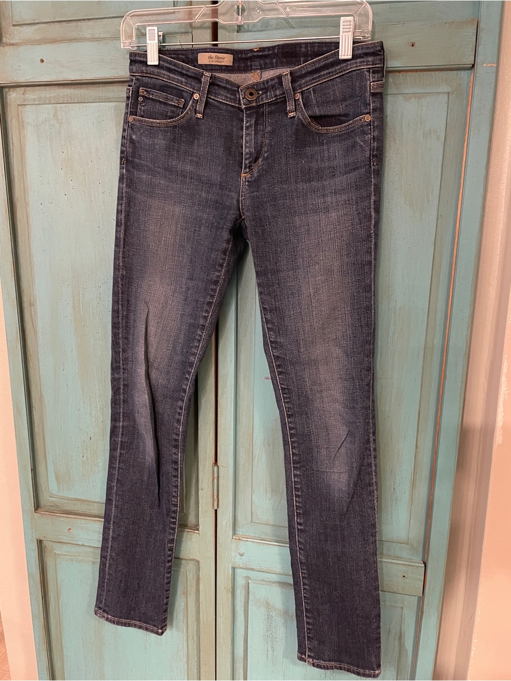 AG Adriano Goldschmied - “The Stevie Slim Straight”,  Wash Blue